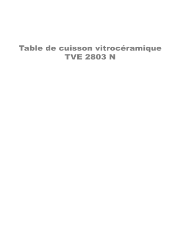 ARTHUR MARTIN ELECTROLUX TV2803N Manuel utilisateur | Fixfr