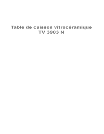 ARTHUR MARTIN ELECTROLUX TV3903N32C Manuel utilisateur | Fixfr