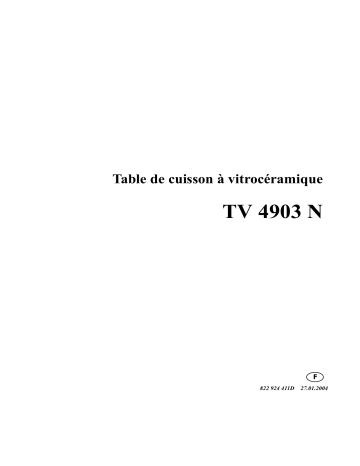 ARTHUR MARTIN ELECTROLUX TV490333C Manuel utilisateur | Fixfr