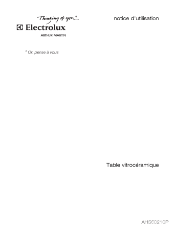 ARTHUR MARTIN ELECTROLUX AHS60210P Manuel utilisateur | Fixfr