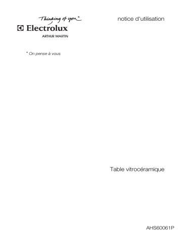 ARTHUR MARTIN ELECTROLUX AHS60061P Manuel utilisateur | Fixfr