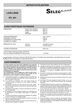 Selecline STL501 Manuel utilisateur