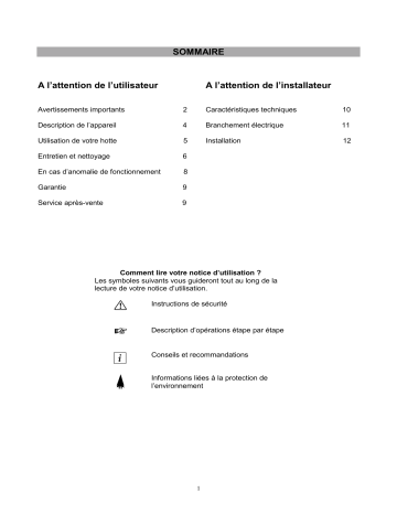 AFC658W | AFC658N | AFC958N | AFC958X | AFC958W | ARTHUR MARTIN ELECTROLUX AFC658X Manuel utilisateur | Fixfr