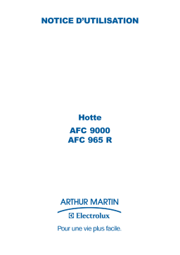 ARTHUR MARTIN ELECTROLUX AFC9000X Manuel utilisateur