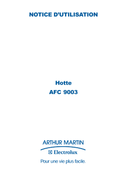 ARTHUR MARTIN ELECTROLUX AFC9003ALU Manuel utilisateur