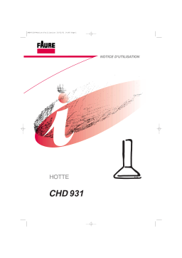 Faure CHD931X Manuel utilisateur