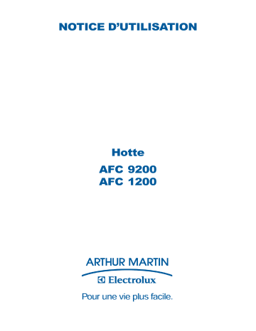 ARTHUR MARTIN ELECTROLUX AFC9200X Manuel utilisateur | Fixfr