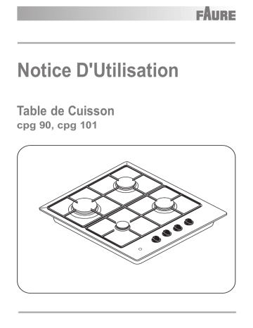 CPG90X | CPG90N | CPG90W | Faure CPG101N Manuel utilisateur | Fixfr