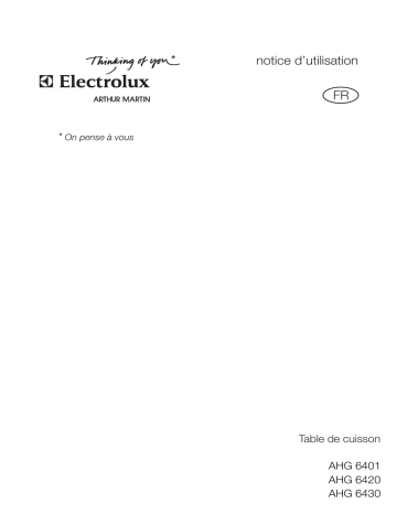 AHG6401W | AHG6401X | AHG6401K | ARTHUR MARTIN ELECTROLUX AHG6430X Manuel utilisateur | Fixfr