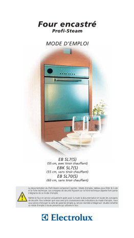 EBSL70 | EBSL7 | EBSL70S | EBSL7S | Electrolux EBKSL7S Manuel utilisateur | Fixfr