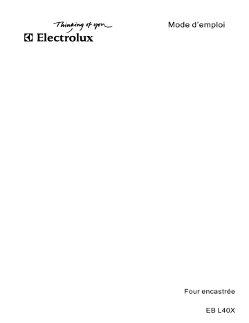 Electrolux EBL40X Manuel utilisateur | Fixfr