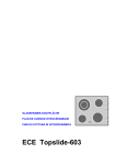 Therma Topslide ECE Topslide-603: Notice + IA Chat