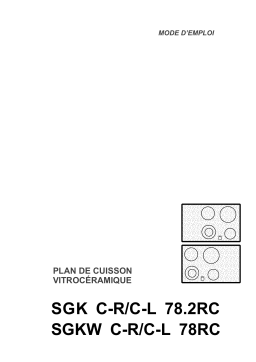 Therma SGKWC-R/78 RC Manuel utilisateur