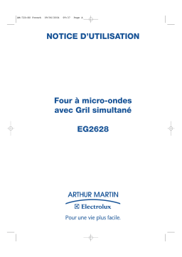 ARTHUR MARTIN ELECTROLUX EG2628X Manuel utilisateur