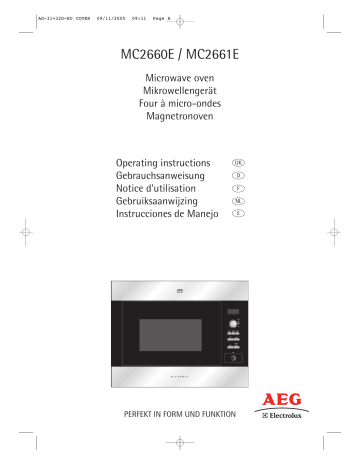 MC2660E-B | Aeg-Electrolux MC2661E-D Manuel utilisateur | Fixfr