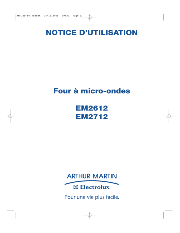 EM2712X | ARTHUR MARTIN ELECTROLUX EM2712U Manuel utilisateur | Fixfr