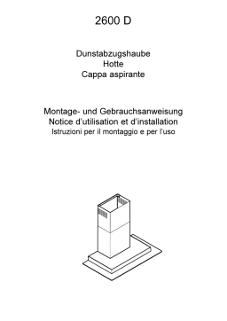 Aeg-Electrolux 2600D-A/CH Manuel utilisateur