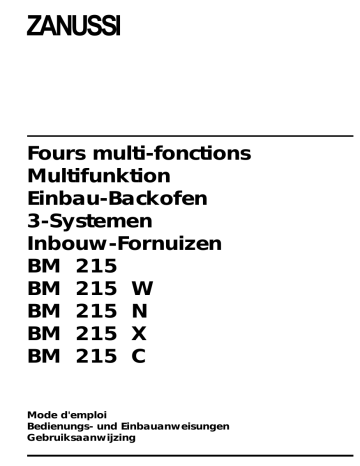BMW215               | BM215                | Zanussi BMN215 Manuel utilisateur | Fixfr