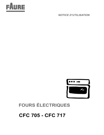 CFC717N | CFC705N | CFC717W | Faure CFC705W Manuel utilisateur | Fixfr