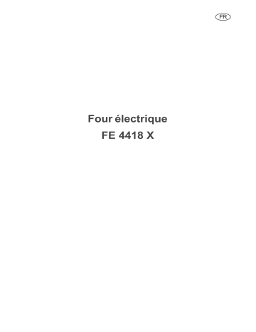 ARTHUR MARTIN ELECTROLUX FE4418X Manuel utilisateur | Fixfr