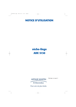 ARTHUR MARTIN ELECTROLUX ADE5130 Manuel utilisateur