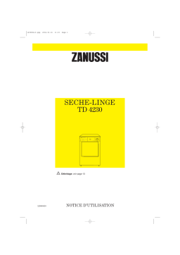 Zanussi TD4230 Manuel utilisateur