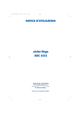 ARTHUR MARTIN ELECTROLUX ADC5333 Manuel utilisateur