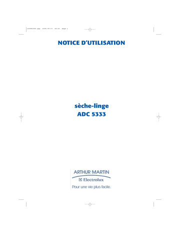 ARTHUR MARTIN ELECTROLUX ADC5333 Manuel utilisateur | Fixfr