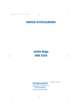 ARTHUR MARTIN ELECTROLUX ADE5336 Manuel utilisateur