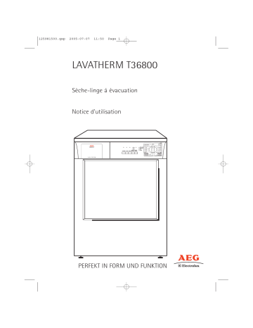 Aeg-Electrolux 36800 Manuel utilisateur | Fixfr