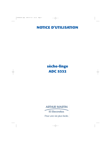 ARTHUR MARTIN ELECTROLUX ADC5332 Manuel utilisateur | Fixfr