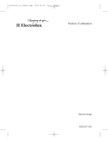 Electrolux EDC37100W Manuel utilisateur | Fixfr