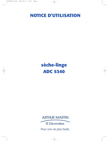 ARTHUR MARTIN ELECTROLUX ADC5340 Manuel utilisateur | Fixfr