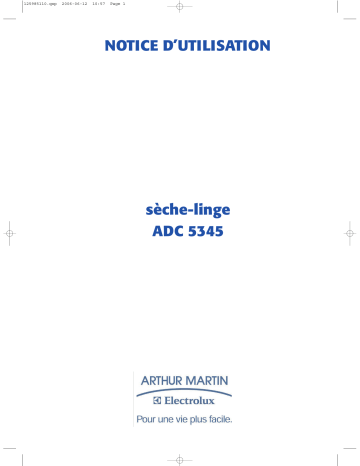 ARTHUR MARTIN ELECTROLUX ADC5345 Manuel utilisateur | Fixfr