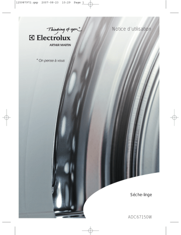 ARTHUR MARTIN ELECTROLUX ADC67150W Manuel utilisateur | Fixfr