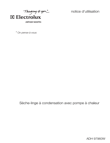 ARTHUR MARTIN ELECTROLUX ADH97960W Manuel utilisateur | Fixfr