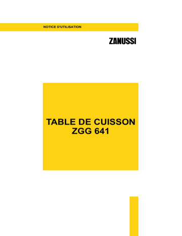 ZGG641IW | ZGG641IY | ZGG641IA | Zanussi ZGG641IN Manuel utilisateur | Fixfr