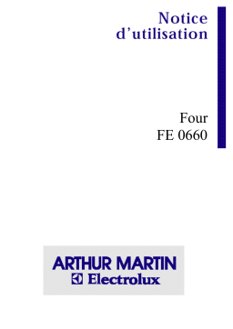 ARTHUR MARTIN ELECTROLUX FE0660W1 Manuel utilisateur