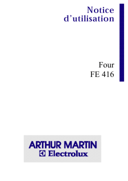 ARTHUR MARTIN ELECTROLUX FE416WP1 Manuel utilisateur