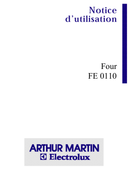 ARTHUR MARTIN ELECTROLUX FE0110W1 Manuel utilisateur