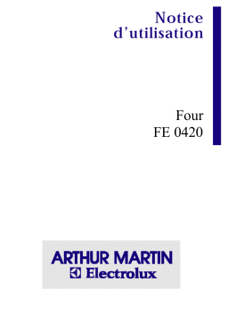 ARTHUR MARTIN ELECTROLUX FE0420X1FAEM.C.A Manuel utilisateur
