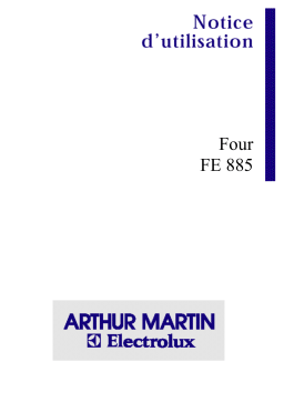 ARTHUR MARTIN ELECTROLUX FE885RR1 Manuel utilisateur