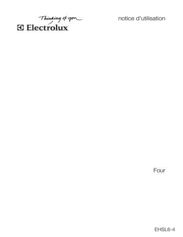 EHSL6-4CN | EHSL6-4WE | Electrolux EHSL6-4SP Manuel utilisateur | Fixfr