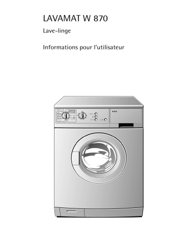 LAVW870-W | LAVW825-W | LAVW824-W | LFW870 | LAVW1220-W | AEG LAVW823-W Manuel utilisateur | Fixfr