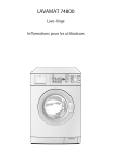AEG LAV74800 Manuel utilisateur