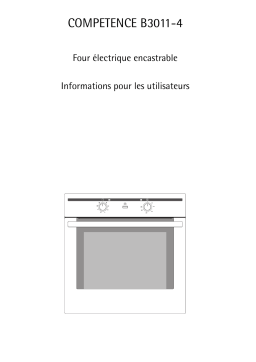 Aeg-Electrolux B3011-4-M  CANADA Manuel utilisateur