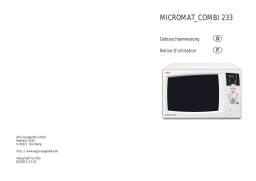 AEG MCC233 Manuel utilisateur