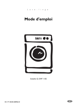 Electrolux EWF1182 Manuel utilisateur