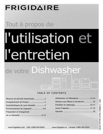 FGID2476SD | FGID2476SB | FGID2476SF | Frigidaire Gallery FGID2476SW Manuel utilisateur | Fixfr