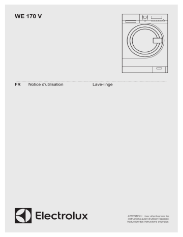 Electrolux WE170V Manuel utilisateur | Fixfr